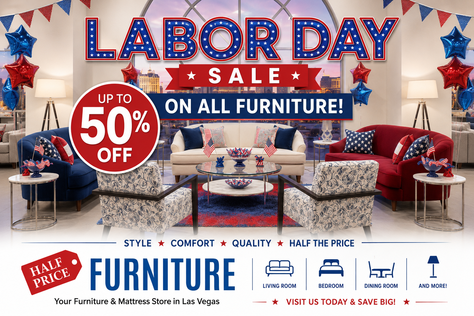 Labor Day Furniture Sale in Las Vegas: Save Big at Half Price Furniture