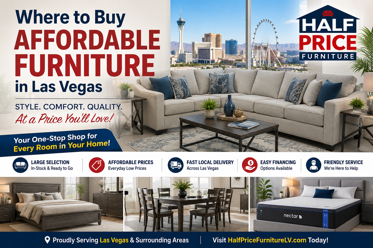 Where to Buy Affordable Furniture in Las Vegas: A Complete Shopping Guide - Half Price Furniture