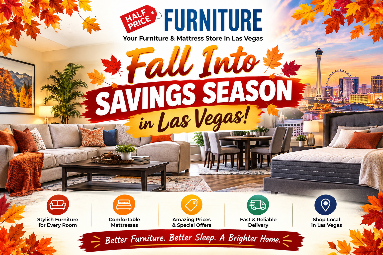 Fall Into Savings Season: Furniture Deals in Las Vegas | Half Price Furniture