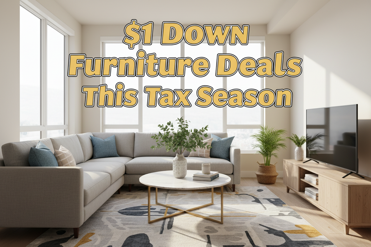 Best Furniture Deals with $1 Down This Tax Season - Half Price Furniture