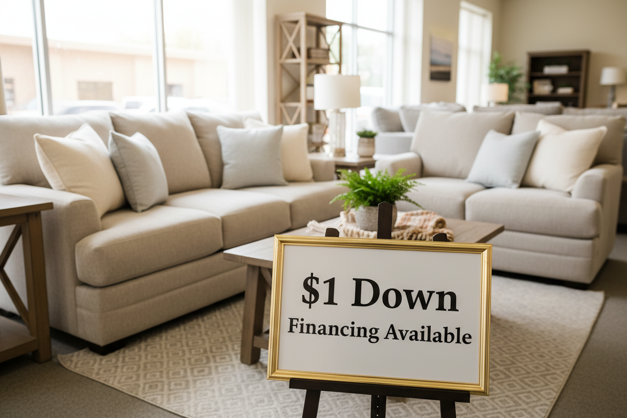 $1 Down Furniture Financing Las Vegas – Half Price Furniture Deals