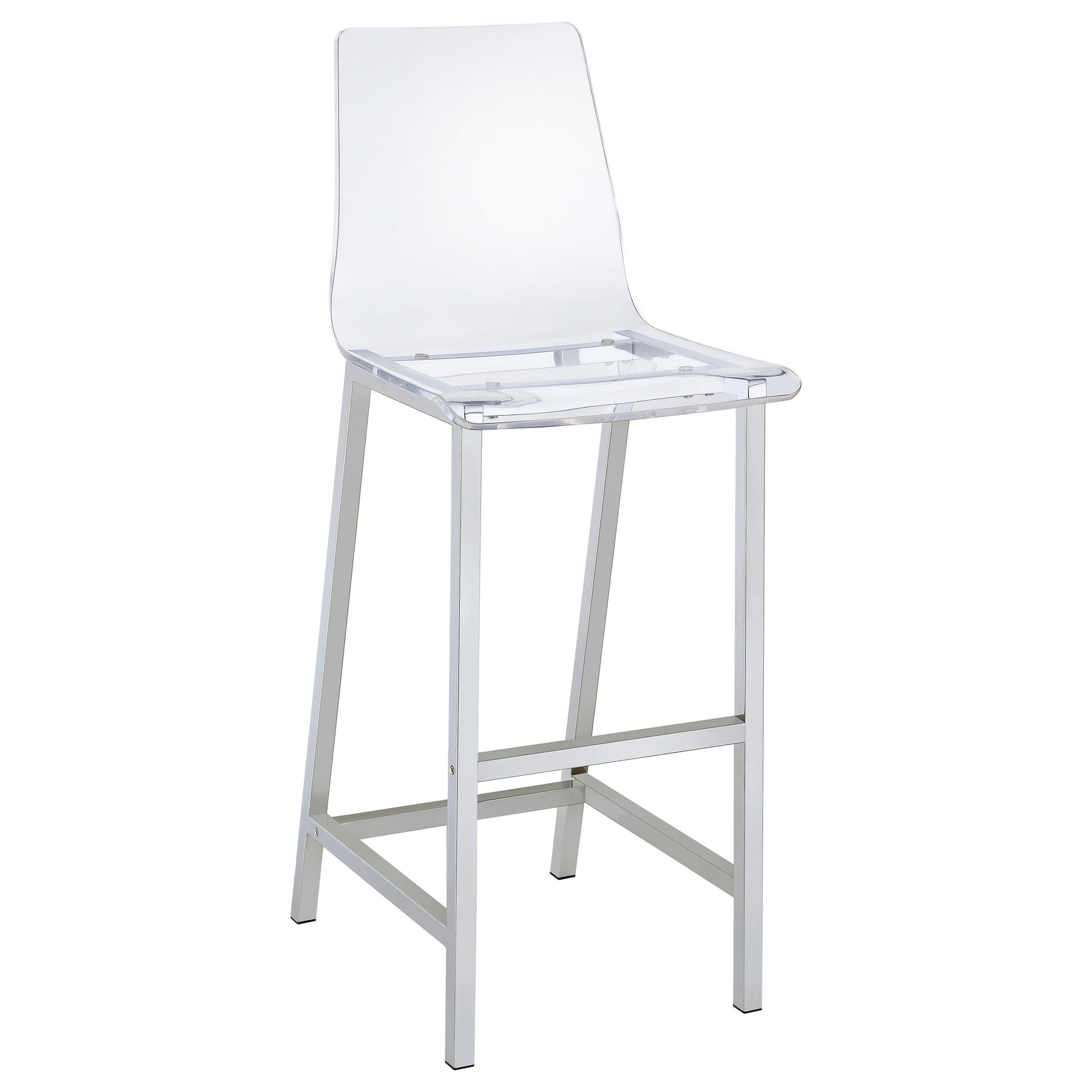 Juelia Bar Stools Chrome and Clear Acrylic (Set of 2) Half Price Furniture