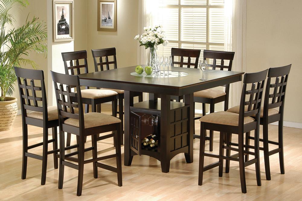 Gabriel 9-piece Square Counter Height Dining Set Cappuccino Half Price Furniture