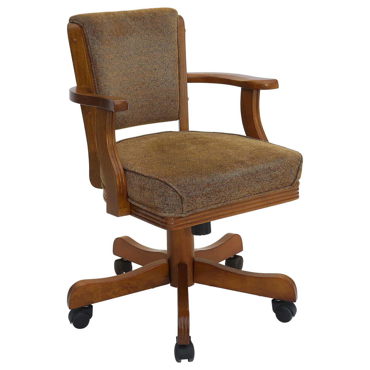 Mitchell Upholstered Game Chair Olive-brown and Amber Mitchell Upholstered Game Chair Olive-brown and Amber Half Price Furniture
