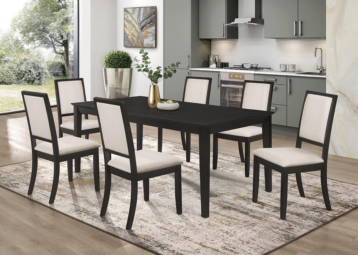 Louise 5-piece Dining Set Black and Cream Louise 5-piece Dining Set Black and Cream Half Price Furniture