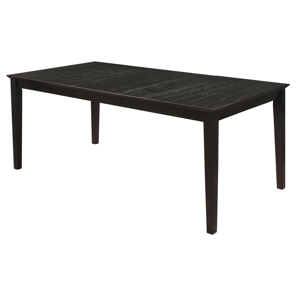 Louise Rectangular Dining Table with Extension Leaf Black  Las Vegas Furniture Stores