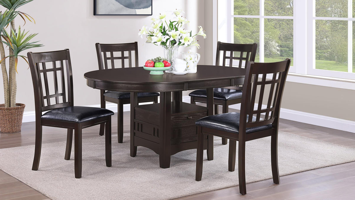 Lavon 5-piece Dining Room Set Espresso and Black