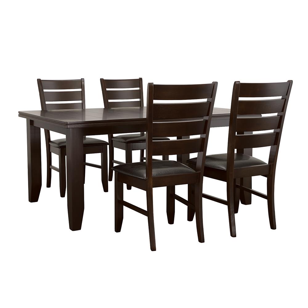 Dalila Dining Room Set Cappuccino and Black Dalila Dining Room Set Cappuccino and Black Half Price Furniture