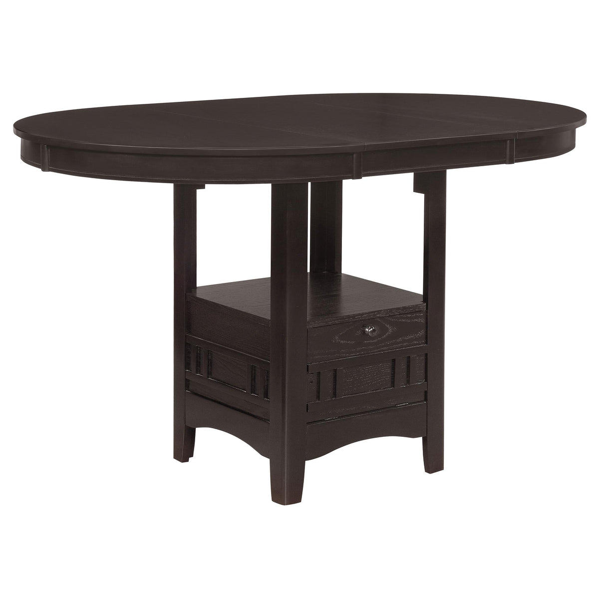 Lavon Oval Counter Height Table Espresso  Las Vegas Furniture Stores