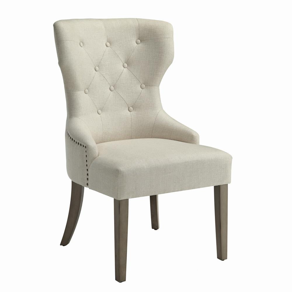 Baney Tufted Upholstered Dining Chair Beige  Las Vegas Furniture Stores