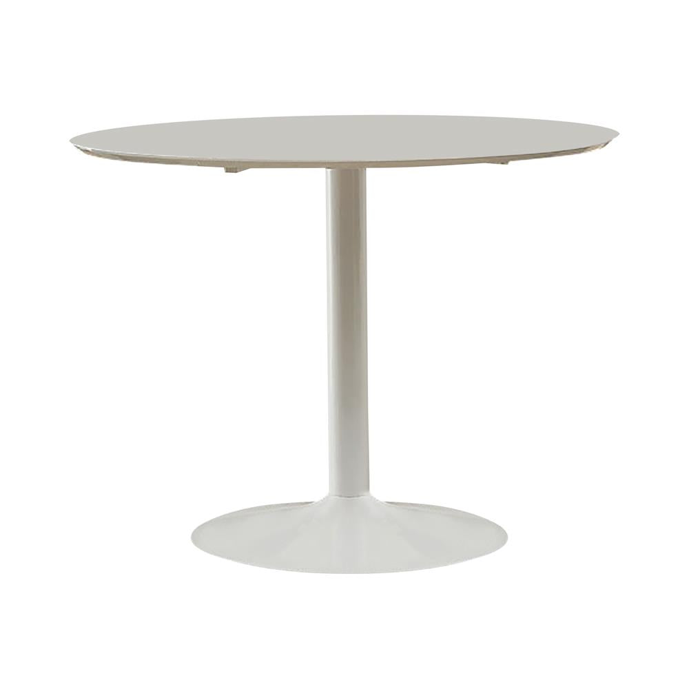 Lowry Round Dining Table White  Las Vegas Furniture Stores