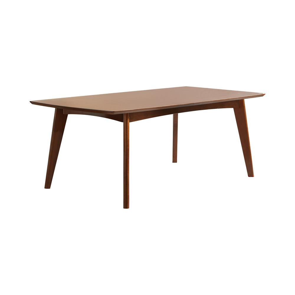 Malone Rectangular Dining Table Dark Walnut Half Price Furniture