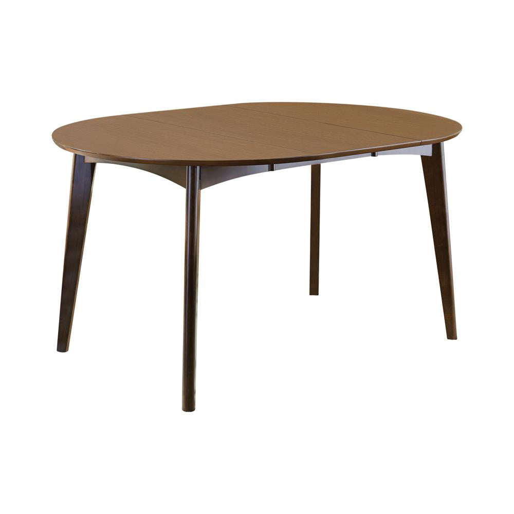 Jedda Oval Dining Table Dark Walnut Half Price Furniture