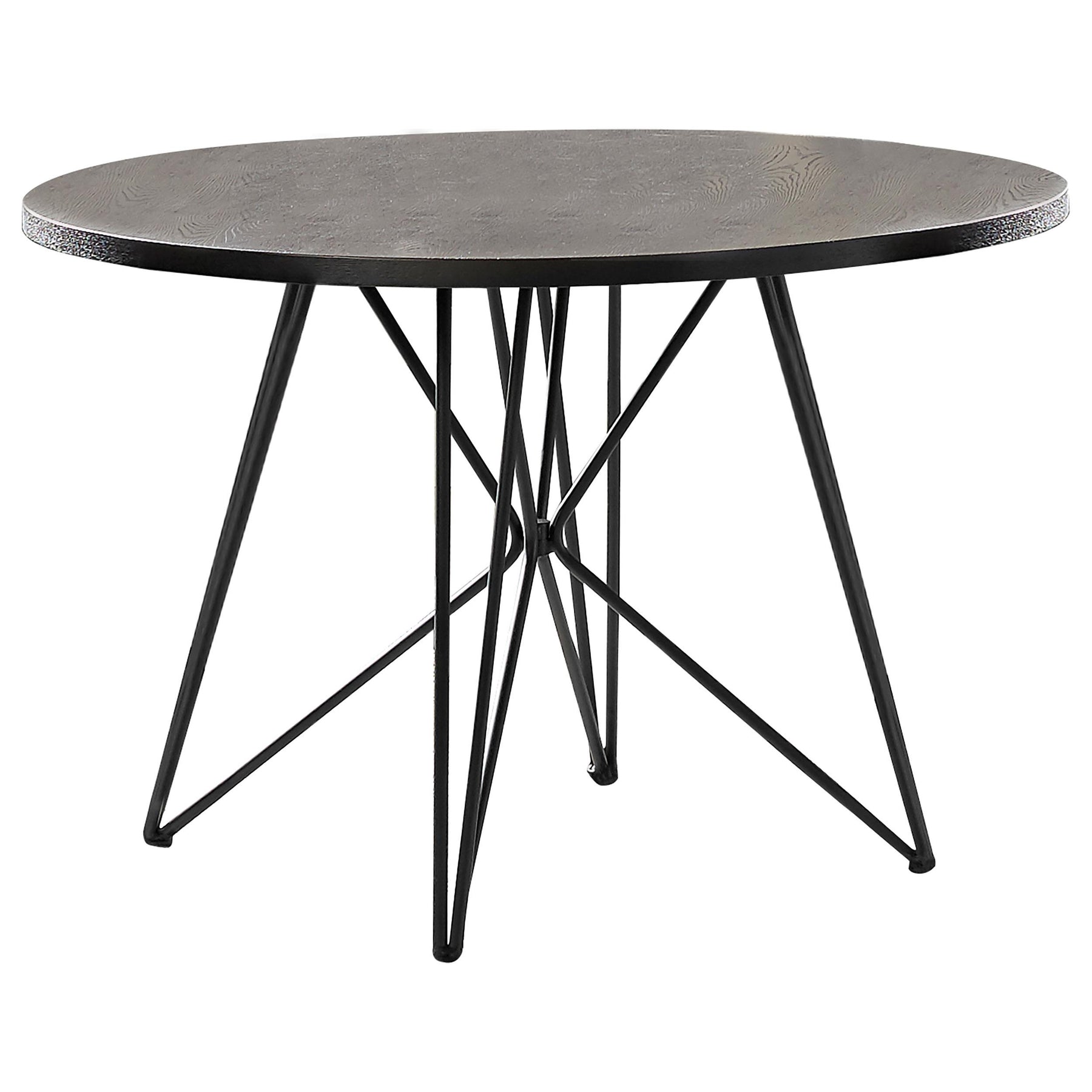 Rennes Round Table Black and Gunmetal Rennes Round Table Black and Gunmetal Half Price Furniture