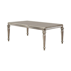 Bling Game Rectangular Dining Table with Leaf Metallic Platinum Bling Game Rectangular Dining Table with Leaf Metallic Platinum Half Price Furniture