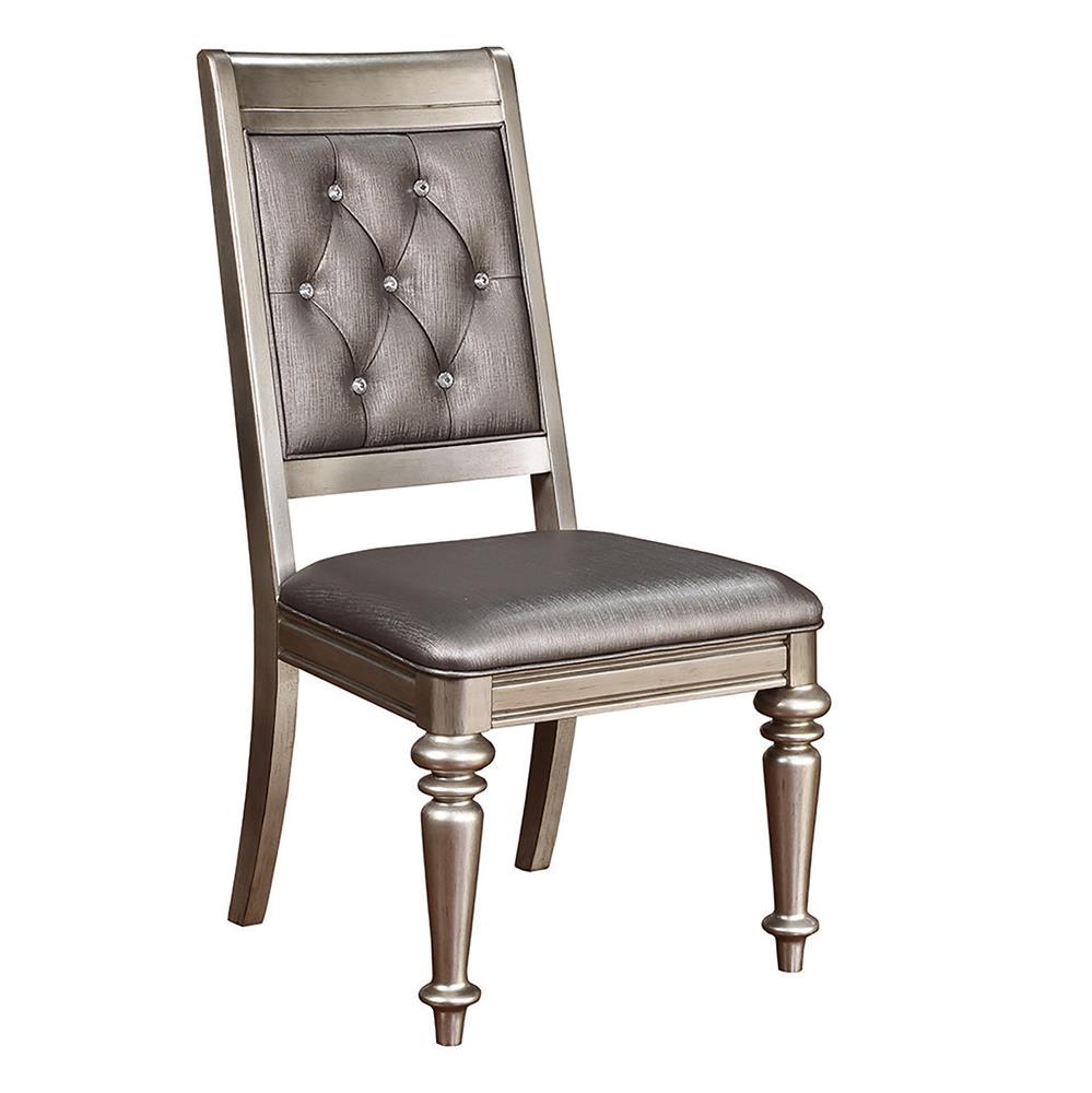 Bling Game Open Back Side Chairs Metallic (Set of 2)  Las Vegas Furniture Stores
