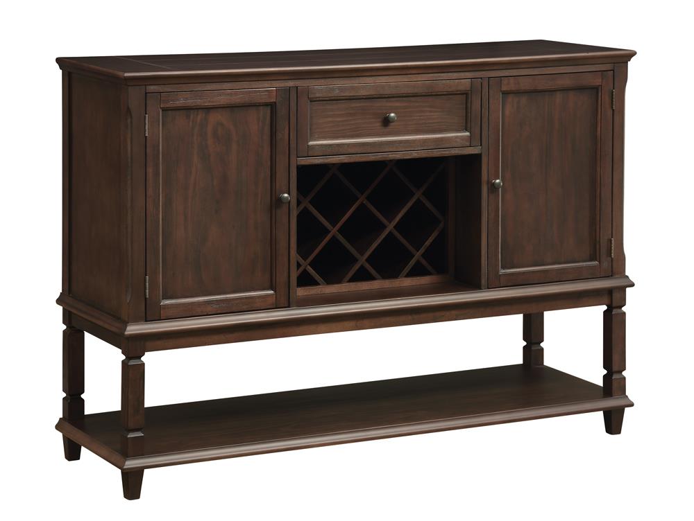 Parkins Server with Lower Shelf Rustic Espresso Half Price Furniture