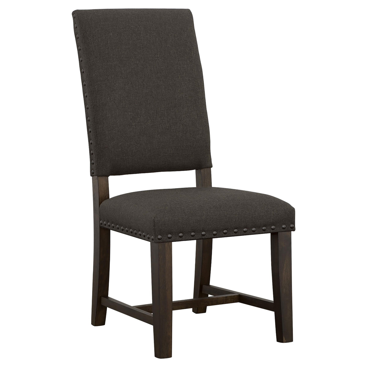 Twain Upholstered Side Chairs Warm Grey (Set of 2)  Las Vegas Furniture Stores