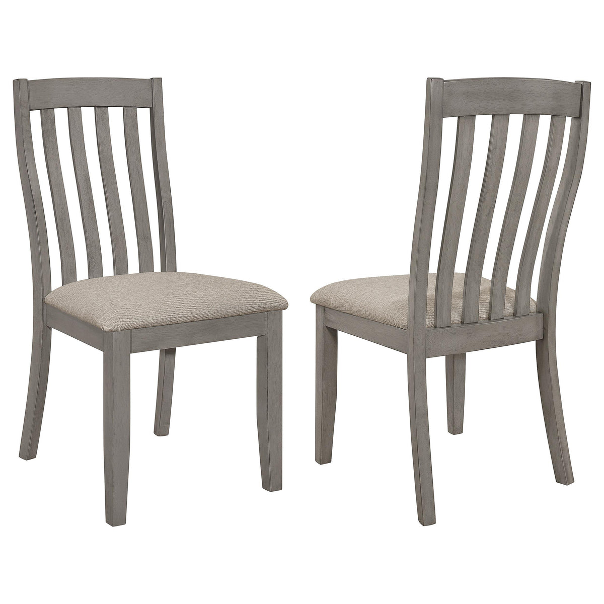 Nogales Slat Back Side Chairs Coastal Grey (Set of 2) Half Price Furniture