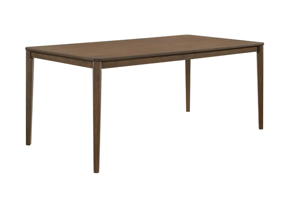 Wethersfield Dining Table with Clipped Corner Medium Walnut Half Price Furniture