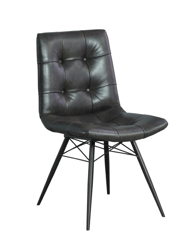Aiken Tufted Dining Chairs Charcoal (Set of 4) Half Price Furniture