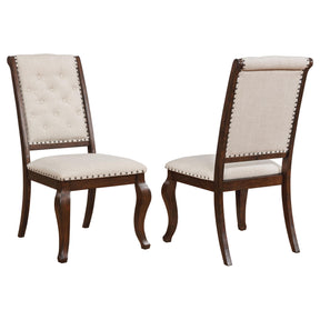 Brockway Tufted Dining Chairs Cream and Antique Java (Set of 2) Brockway Tufted Dining Chairs Cream and Antique Java (Set of 2) Half Price Furniture