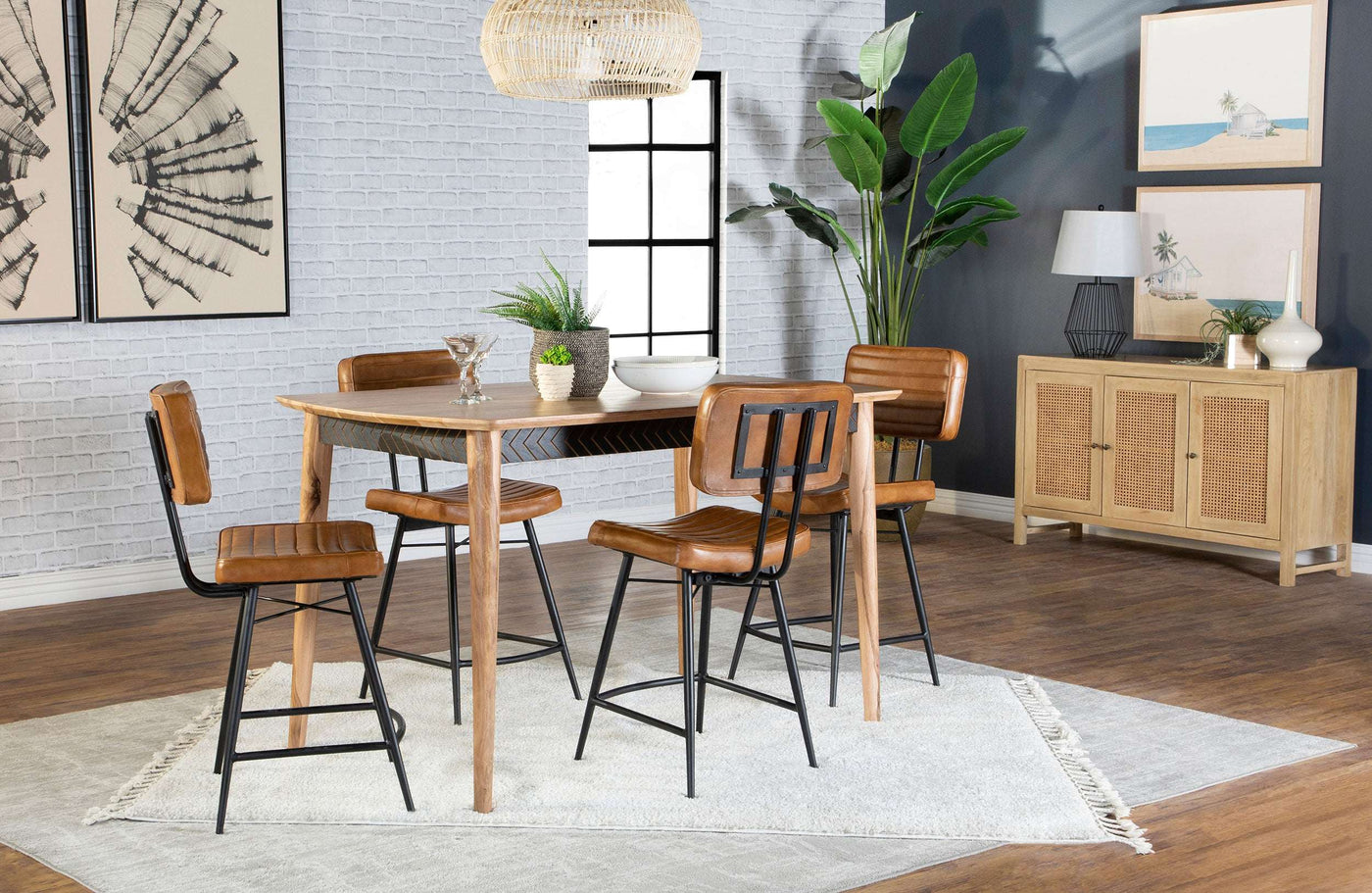 Partridge Rectangular Counter Height Dining Set - Half Price Furniture