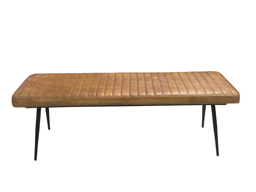 Misty Cushion Side Bench Camel and Black Half Price Furniture