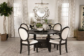 Twyla 5-piece Round Dining Set Dark Cocoa and Cream Half Price Furniture
