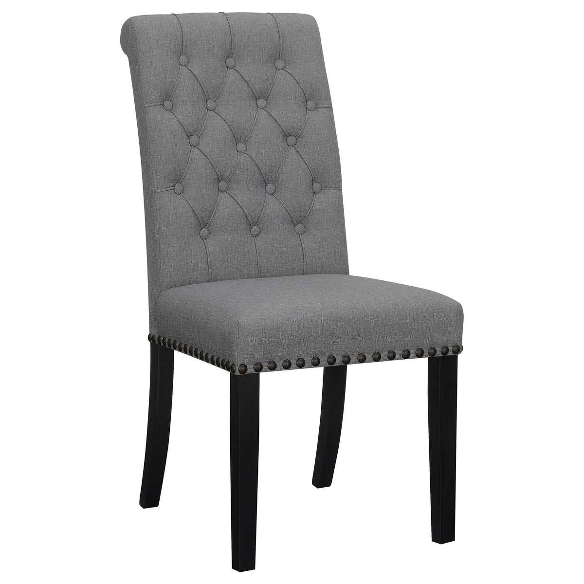 Alana Upholstered Tufted Side Chairs with Nailhead Trim (Set of 2)  Las Vegas Furniture Stores