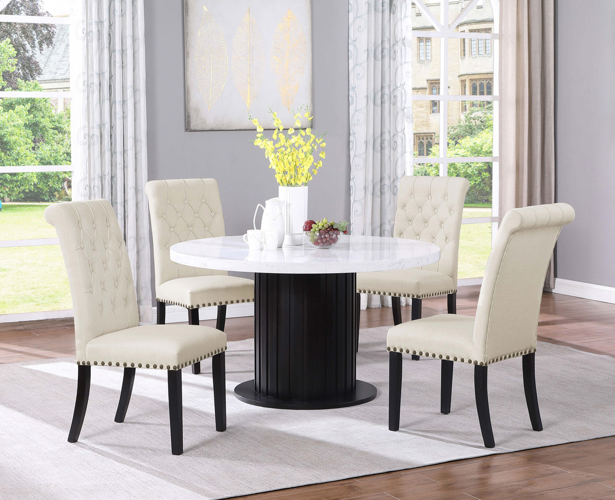 Sherry 5-piece Round Dining Set Half Price Furniture