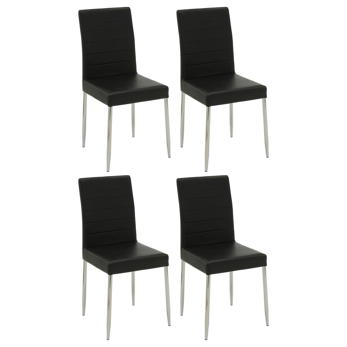 Maston Upholstered Dining Chairs Black (Set of 4)  Las Vegas Furniture Stores