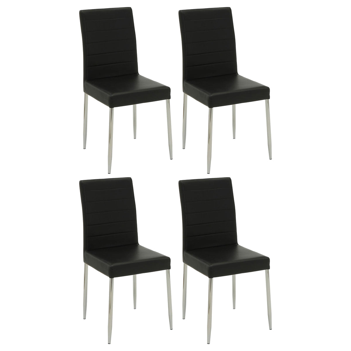 Maston Upholstered Dining Chairs Black (Set of 4) Half Price Furniture