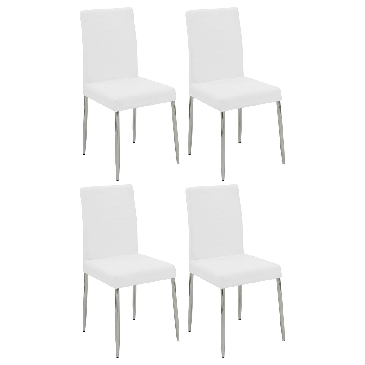 Maston Upholstered Dining Chairs White (Set of 4) Half Price Furniture