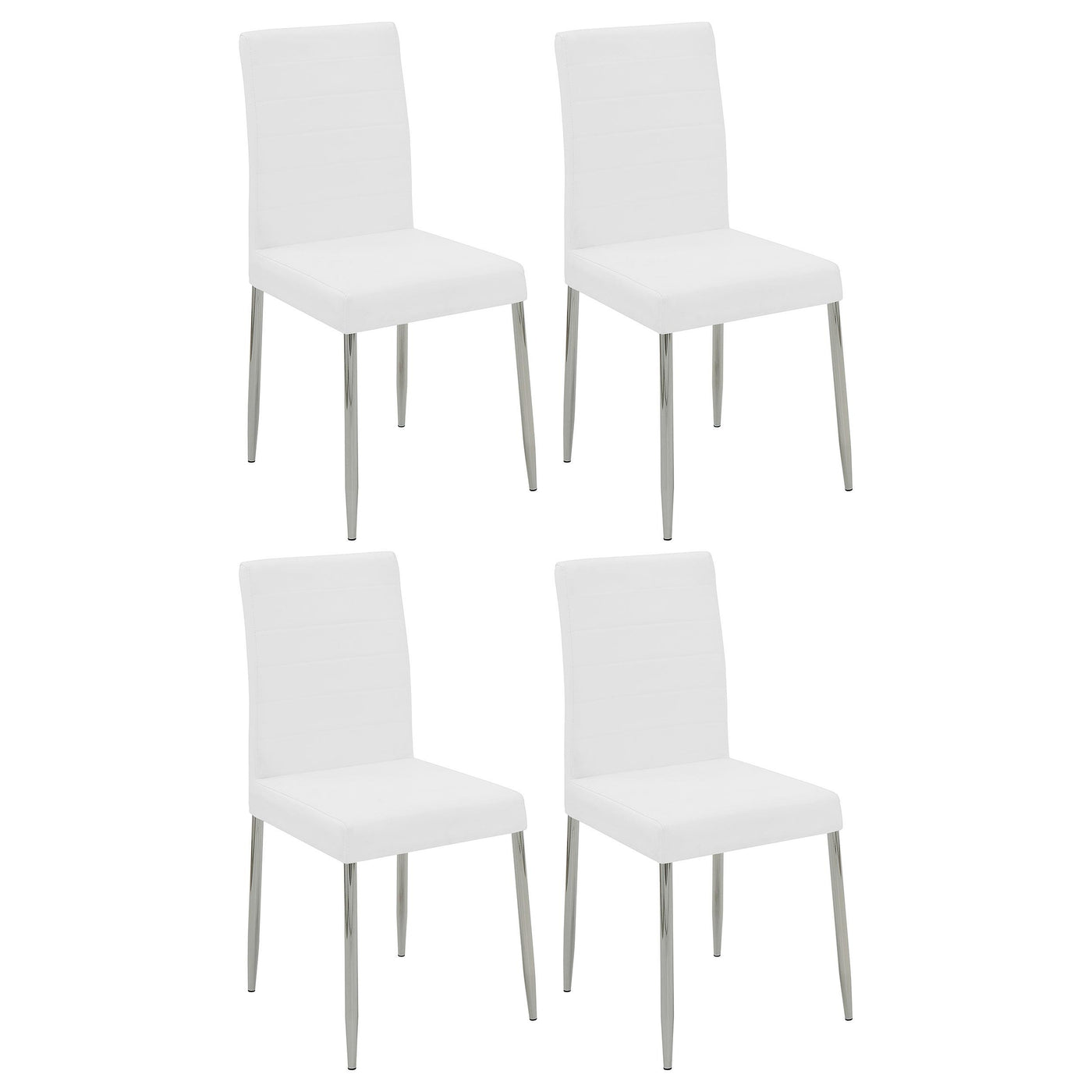 Maston Upholstered Dining Chairs White (Set of 4) Half Price Furniture