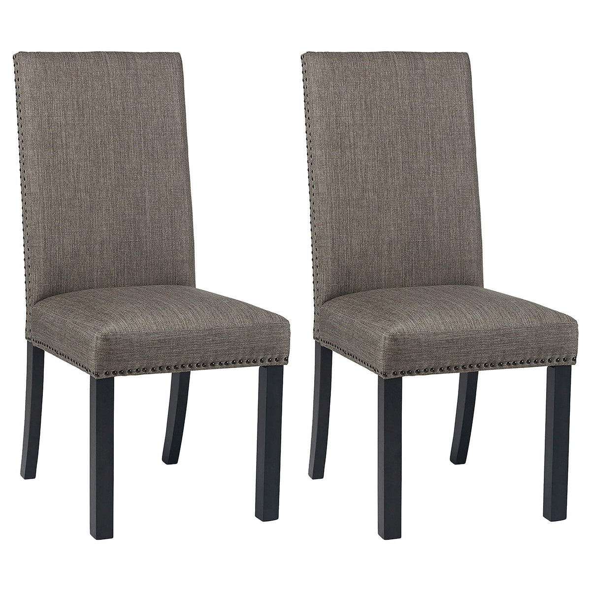 Hubbard Upholstered Side Chairs Charcoal (Set of 2)  Las Vegas Furniture Stores