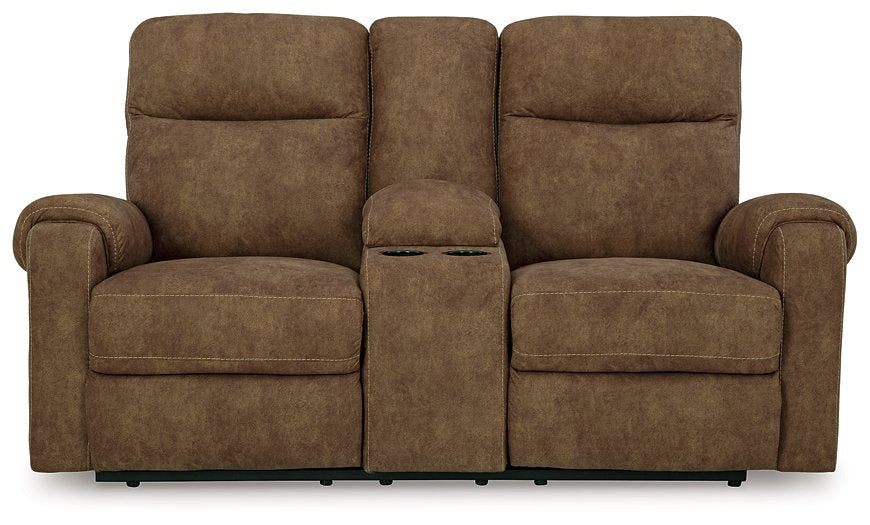 Edenwold Reclining Loveseat with Console  Las Vegas Furniture Stores