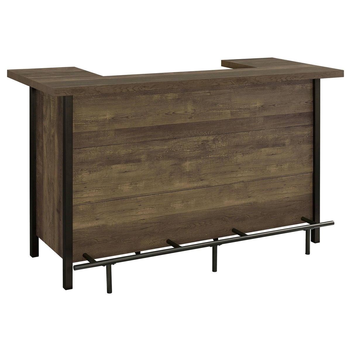 Bellemore Rectangular Storage Bar Unit Rustic Oak Half Price Furniture