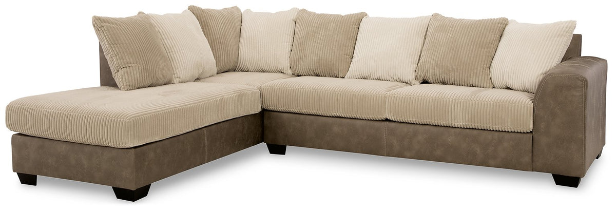 Keskin 2-Piece Sectional with Chaise  Las Vegas Furniture Stores