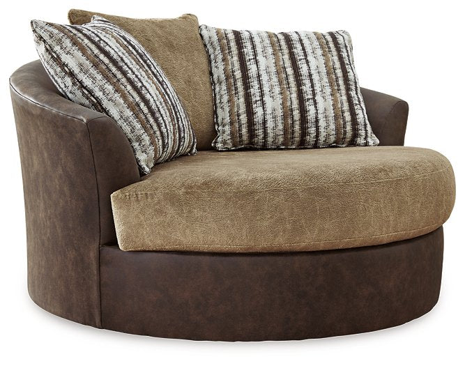 Alesbury Oversized Swivel Accent Chair Half Price Furniture