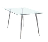 Gilman Rectangle Glass Top Dining Table Gilman Rectangle Glass Top Dining Table Half Price Furniture