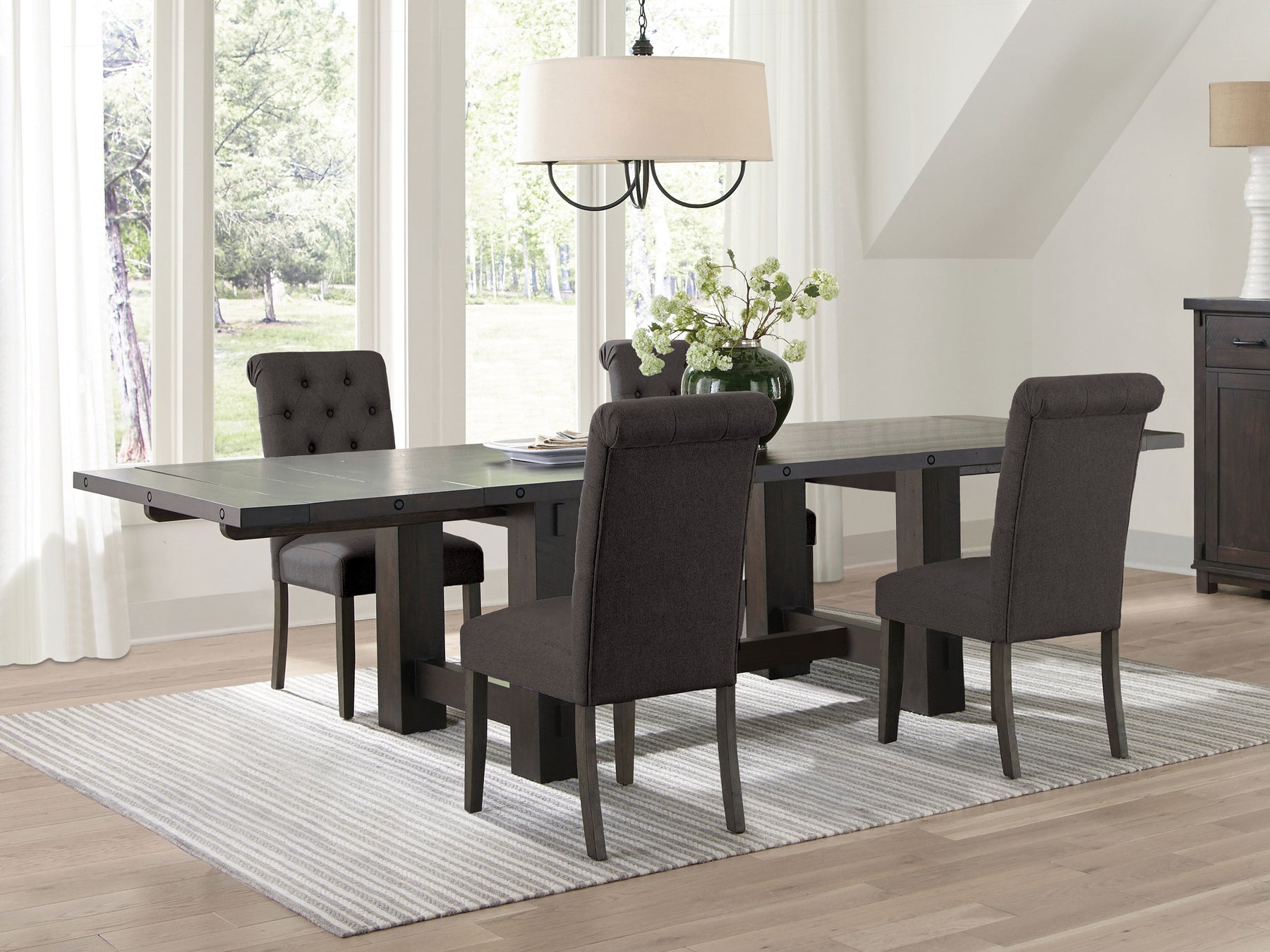 Calandra Rectangular Dining Set with Extension Leaf - Dining Room Set - Half Price Furniture