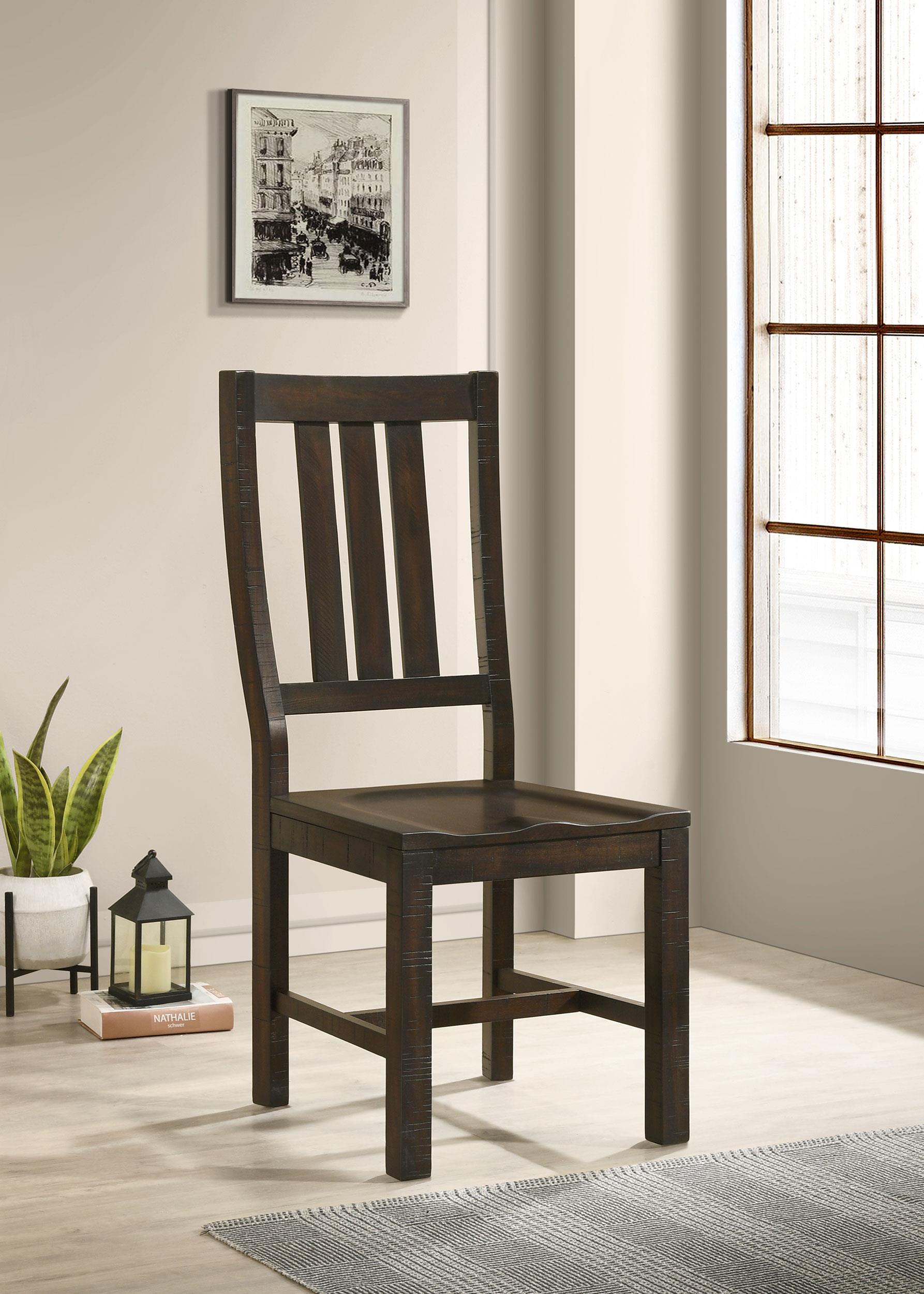 Calandra Slat Back Side Chairs Vintage Java (Set of 2) Half Price Furniture