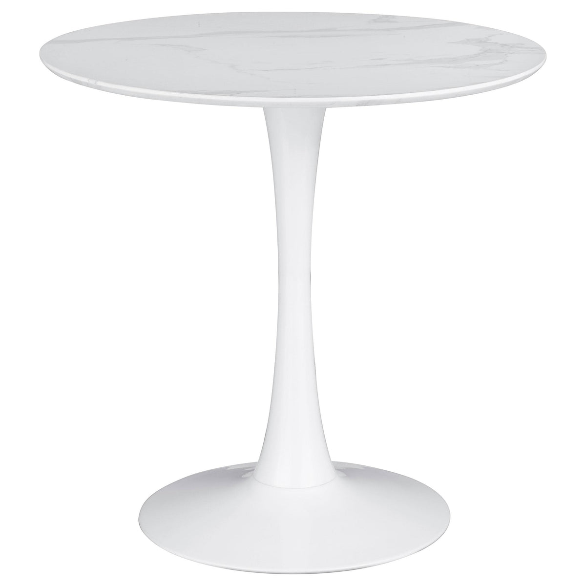 Arkell 30-inch Round Pedestal Dining Table White  Las Vegas Furniture Stores