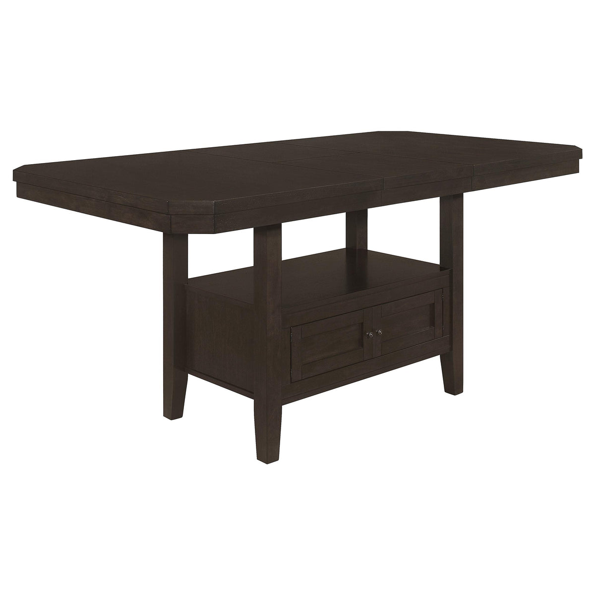 Prentiss Rectangular Counter Height Table with Butterfly Leaf Cappuccino  Las Vegas Furniture Stores