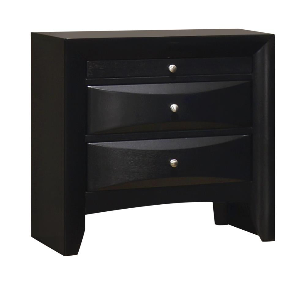 Briana Rectangular 2-drawer Nightstand Black Briana Rectangular 2-drawer Nightstand Black Half Price Furniture