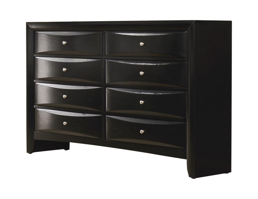 Briana Rectangular 8-drawer Dresser Black Half Price Furniture