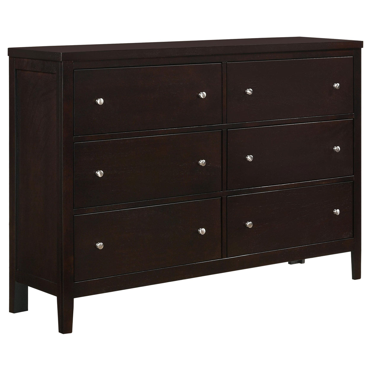 Carlton 6-drawer Rectangular Dresser Cappuccino  Las Vegas Furniture Stores