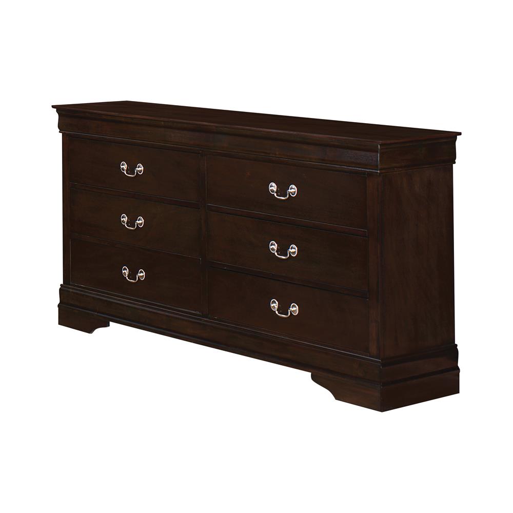 Louis Philippe 6-drawer Dresser Cappuccino Half Price Furniture