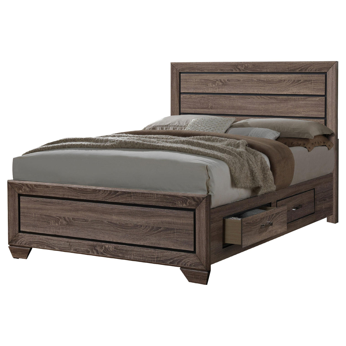 Kauffman Queen Storage Bed Washed Taupe Kauffman Queen Storage Bed Washed Taupe Half Price Furniture